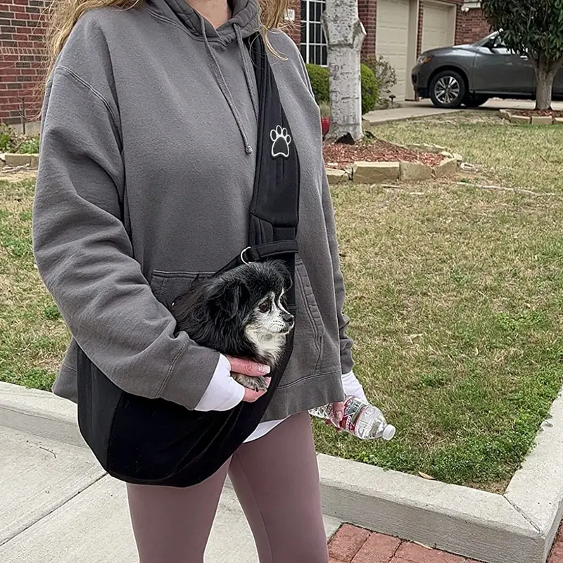 MILAN GOLD 1pc Breathable Portable Pet Carrier Sling Bag, Suitable For Outdoor Walking, Commuting, Shopping For Cats And Small Dogs 8