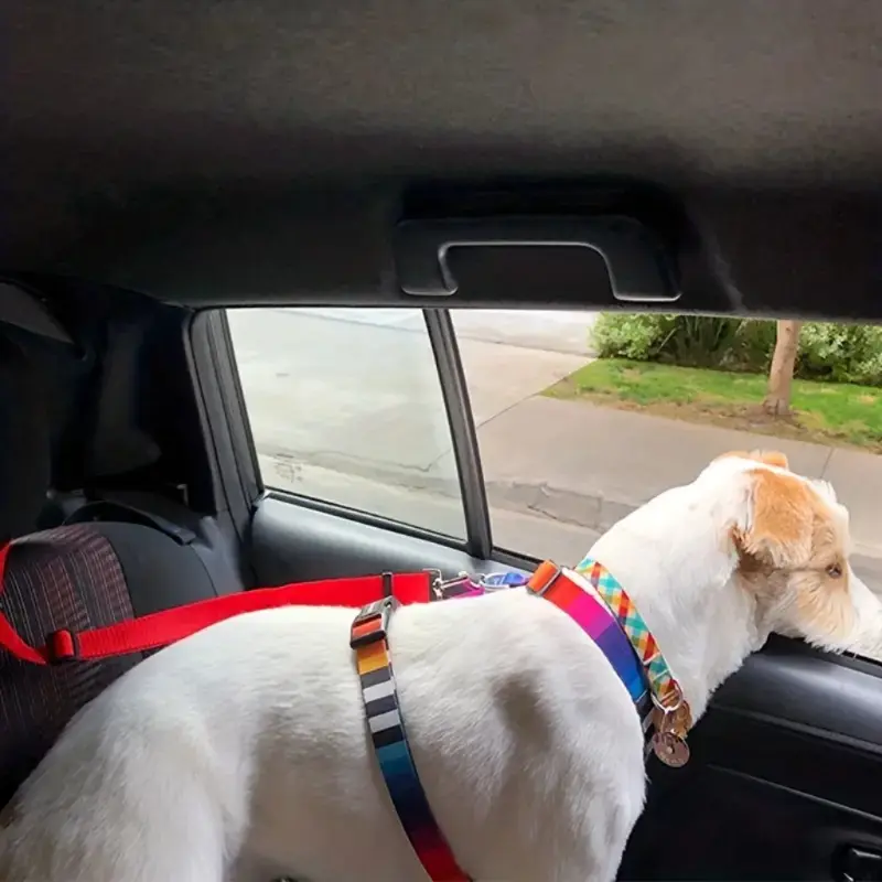 Adjustable Dog Car Safety Harness Headrest Restraint for Any Sized Dog dog  harness 1