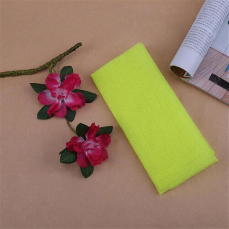 Product Introduction of Body Washing Clean Exfoliate Puff Body Nylon Wash Cloth Bath Towel Mesh Scrub Bodys Treatment Bath Shower Products Solid Color 13