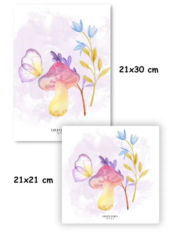 Create Peace by Roxy: Set of 2 Cute Laminated Colouring Book Page Protectors (Nature Theme) 3