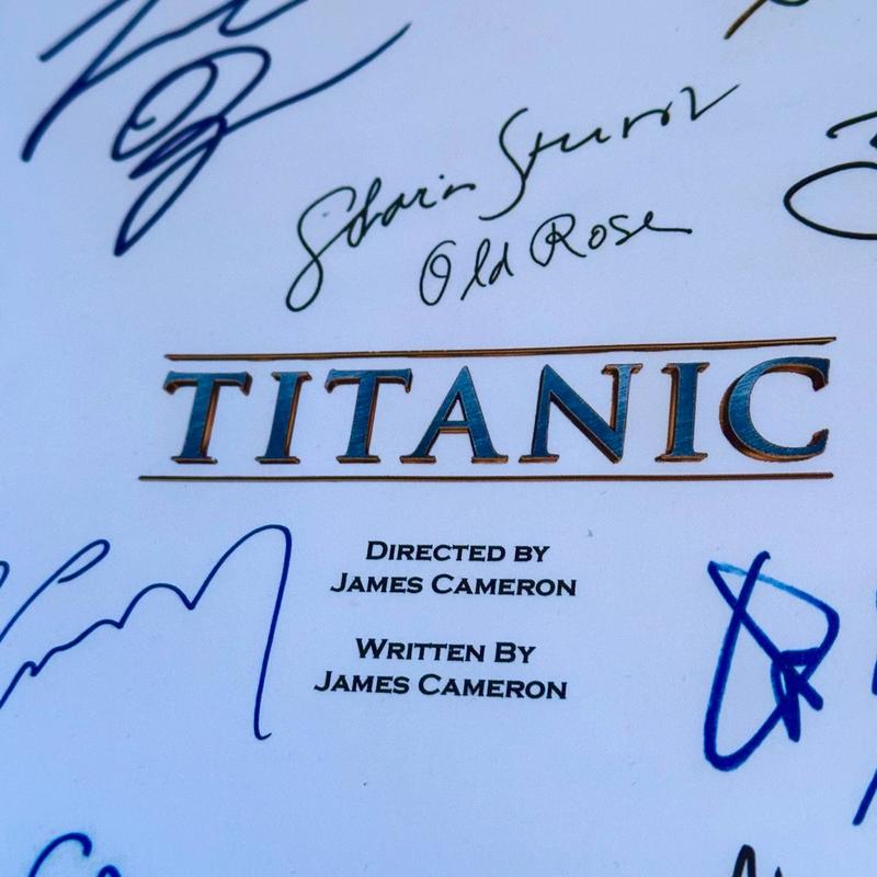 TITANIC Movie Script with Printed Autographs 2