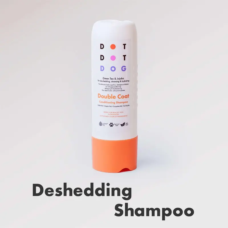 DotDotPet Deshedding Shampoo for Double Coat Dogs | Vegan, Oatmeal & Prebiotic | Sensitive Skin & Calming Scent | 280ml 1
