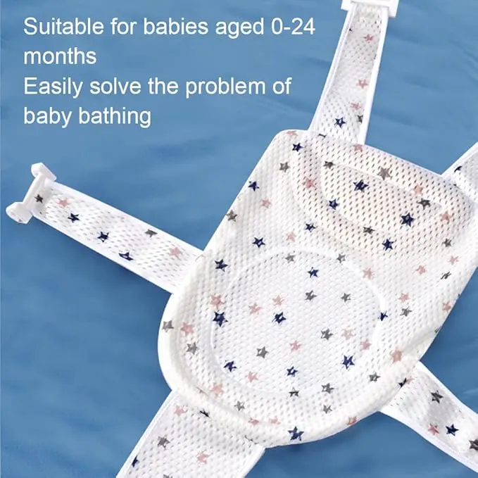 Baby Bath Net,Bathtub Support Net,Adjustable Baby Bath Seat Support Net Bath Cushion,Newborn Baby Bath Seat Support,Baby Bather Net for Bathtub,Baby Bath Pad Non Slip Bath Seat Net for 0-2 Years 2