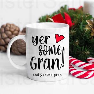 Personalised Christmas Gran Mug Gift - High-Quality Materials - Durable and Long-Lasting - Perfect for Coffee and Tea - Ceramic, Washable