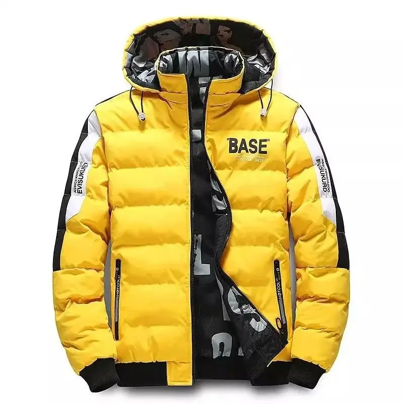 Men Autumn Winter Cotton Jacket Warm Comfortable Padded Thickened Down Jacket 2025 New Double-Sided Clothes Removable Cap M-5XL Menswear Coats Tops Long Sleeve Gamis Bestie Hoodie