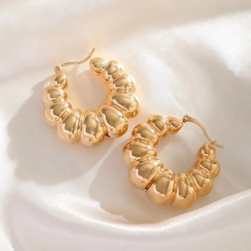 Bubble hoop earrings