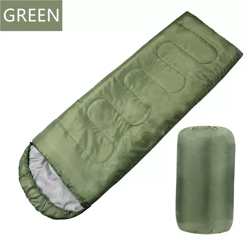 4 SEASON SINGLE SLEEPING BAGS CAMPING RECTANGULAR ENVELOPE ZIP UP KIDS ADULT UK 8