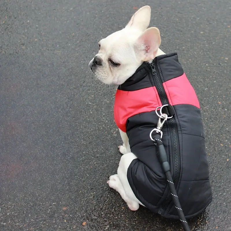 dog cat pet fleece coat jacket dog costume warm outdoor jumper harness, puppy vest small medium size dogclothes 7
