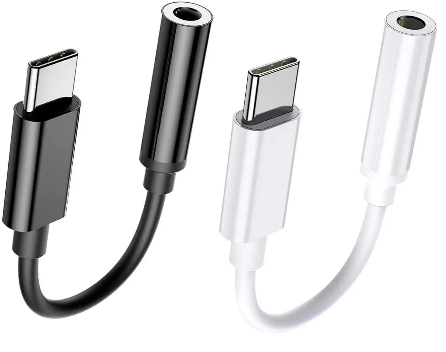 USB Type C to 3.5mm Jack Audio AUX Adapter Headphones Cable Adapter - Accessories Included Compact Devices Plug Wired