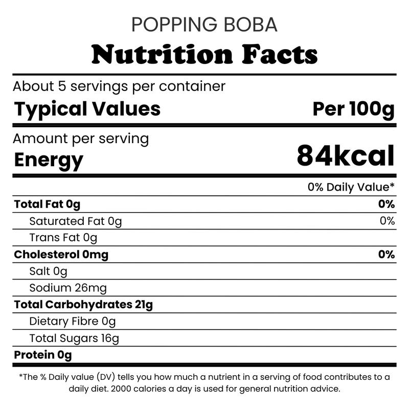 Bubble Tea Party Pack (serves 30) | Fruit Bubble Tea Home Kit Popping Boba 5