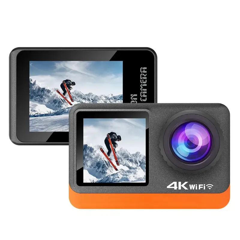 Action camera 4K 60FPS 24MP High Quality Video and Audio WIFI 30M Waterproof Card Lens Touchscreen Remote Control Bicycle Electronic 1