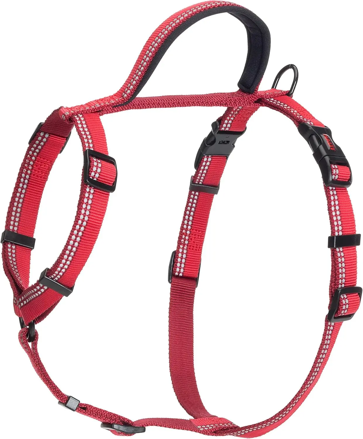 HALTI Walking Harness, Size Small, Red, Best Lightweight Dog Harness with Handle, Reflective & Adjustable, Ideal for Puppy Walks, For Small, Medium & Large Dogs