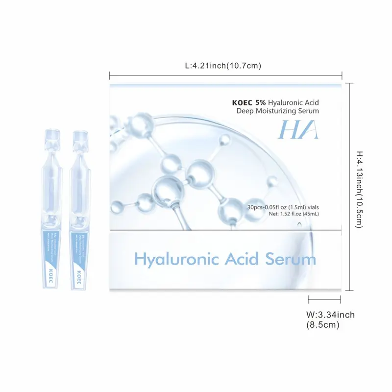 Ultra Hydrating Serum -Vegan | 5% Hyaluronic Acid Glass Skin Single-Use Vials Skincare Comfort 7