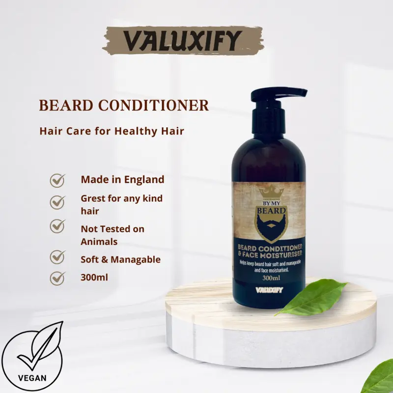 Valuxify Men's Ultimate Beard Grooming Kit with Shampoo, Beard Oil, Conditioner, Styler, and Wooden Comb - Haircare Comfort 5