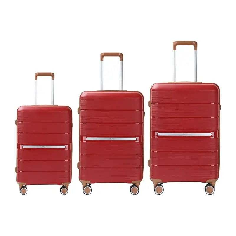 Charkhah London Red Hard Shell Luggage Set with TSA Lock & Spinner Wheels - 3-Piece for Men and Women 1