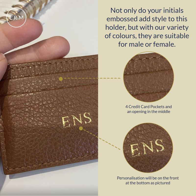 Card Holder Pebbled Leather 3