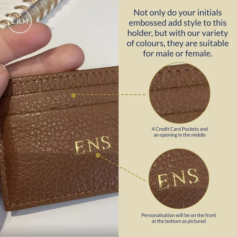 Card Holder Pebbled Leather 3