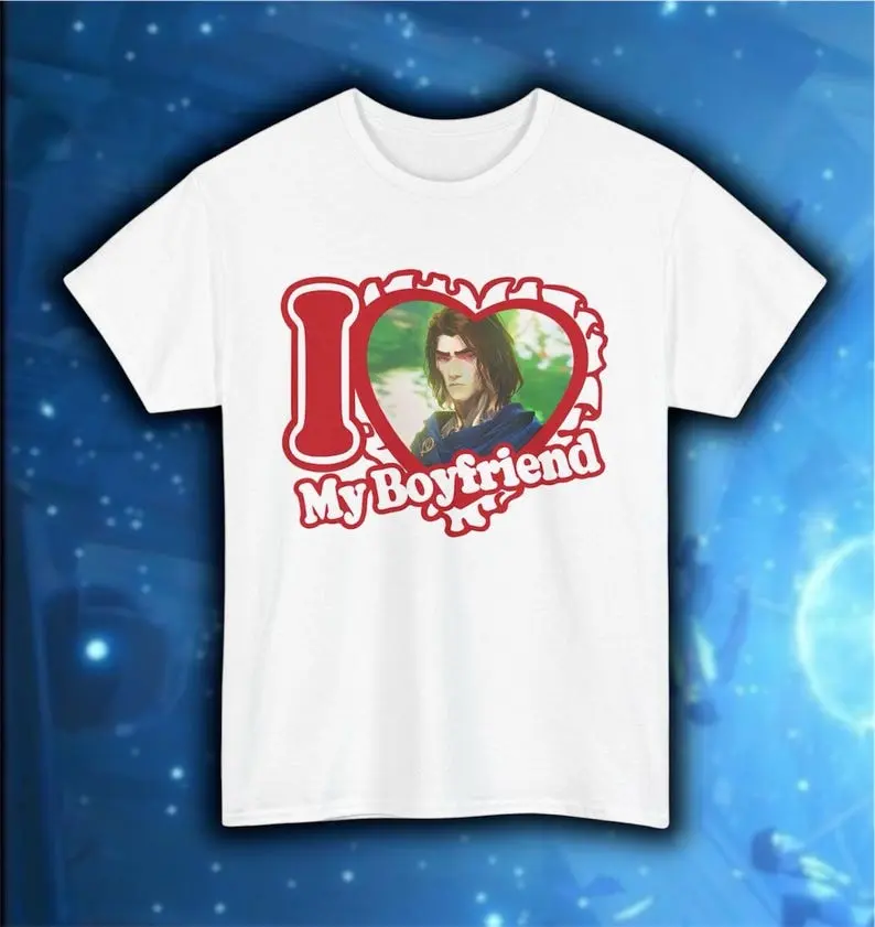 I love my boyfriend victor arcane Unisex Heavy Cotton shirt