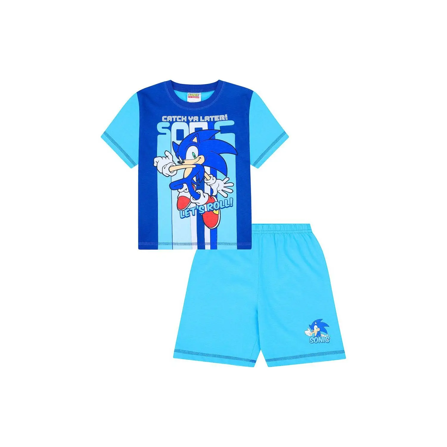 Boys Sonic The Hedgehog 'Let's Roll' Short Pyjamas