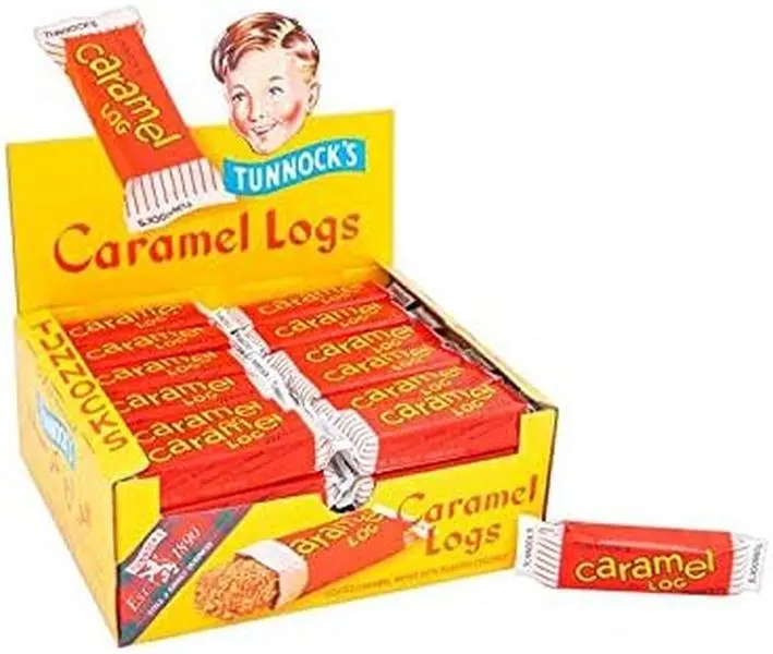 Tunnocks Caramel Logs (48 Bars x 32g) Snack Milk Biscuit Coconut Sugar Powder Powder Powder