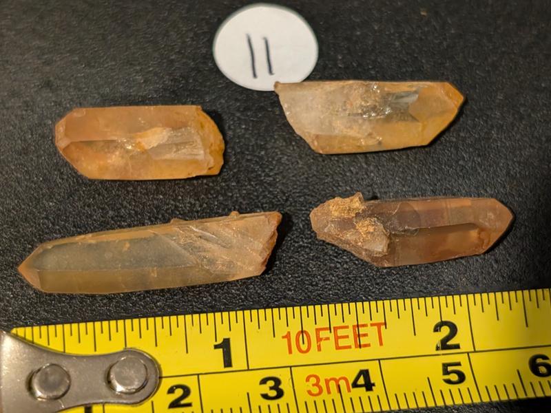 tangerine quartz points (various shapes and sizes) 4 5