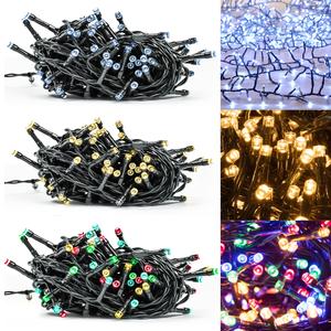 Indoor or Outdoor LED Lights with Timer & 8 Light Functions - Warm White, Cool White or Multi Coloured - Fairy Lights Decorative Lighting Christmas Lights - 20, 50, 100, 200 or 400 LED Lights Battery Operated String Xmas Lights Ornaments Decoration outsid