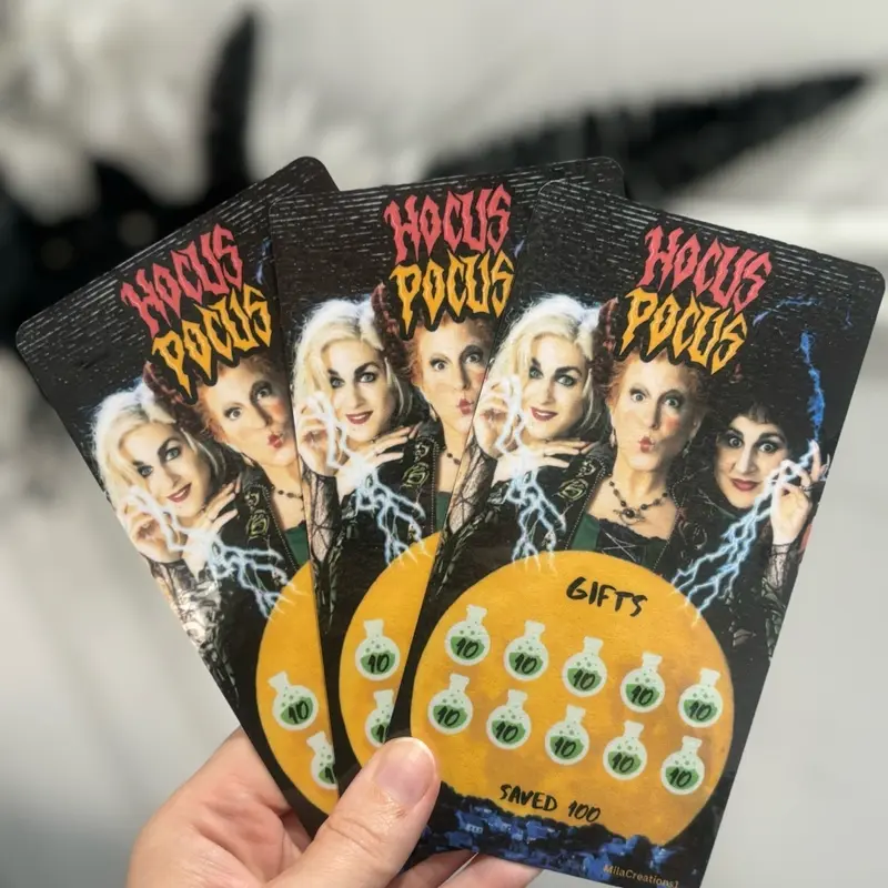 Hocus Pocus Halloween Bundle of 5 Laminated Reusable Saving Trackers for Budgeting and Planning 5