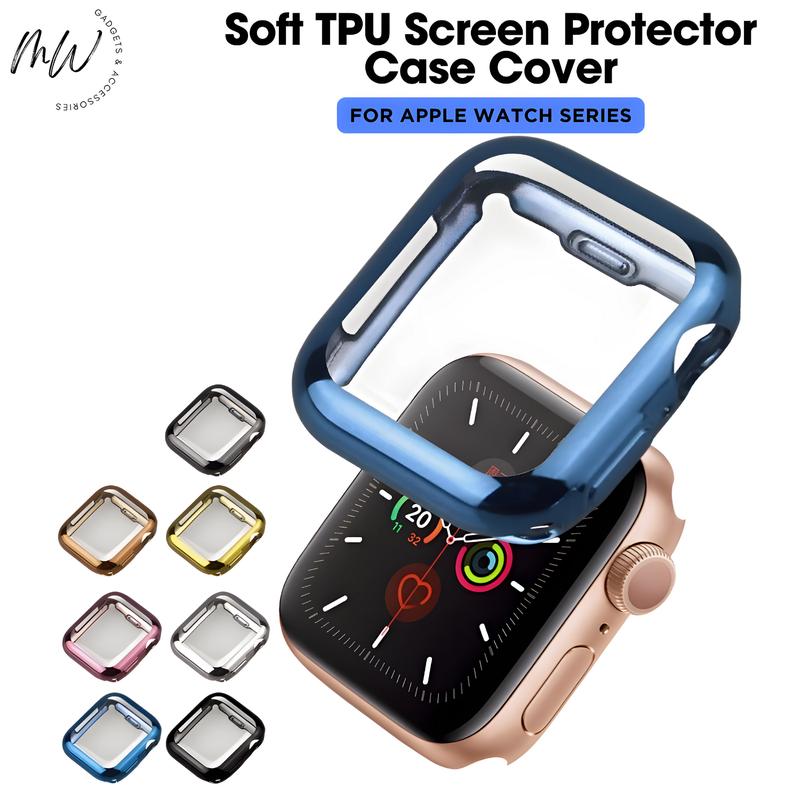 Full Soft TPU Screen Protector Case Cover for Apple Watch 1 2 3 4 5 6 7 8 9 SE Accessories Wearable Protection Handheld Protective 1