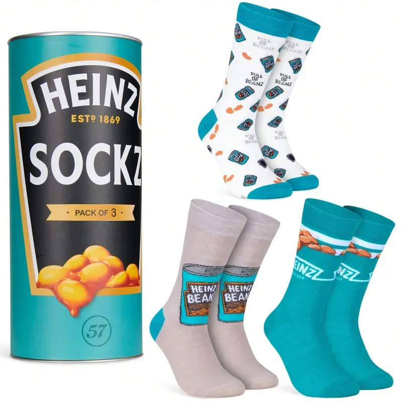 Heinz Unisex Beans Ankle Socks Pack Of 3 Menswear Comfy 6