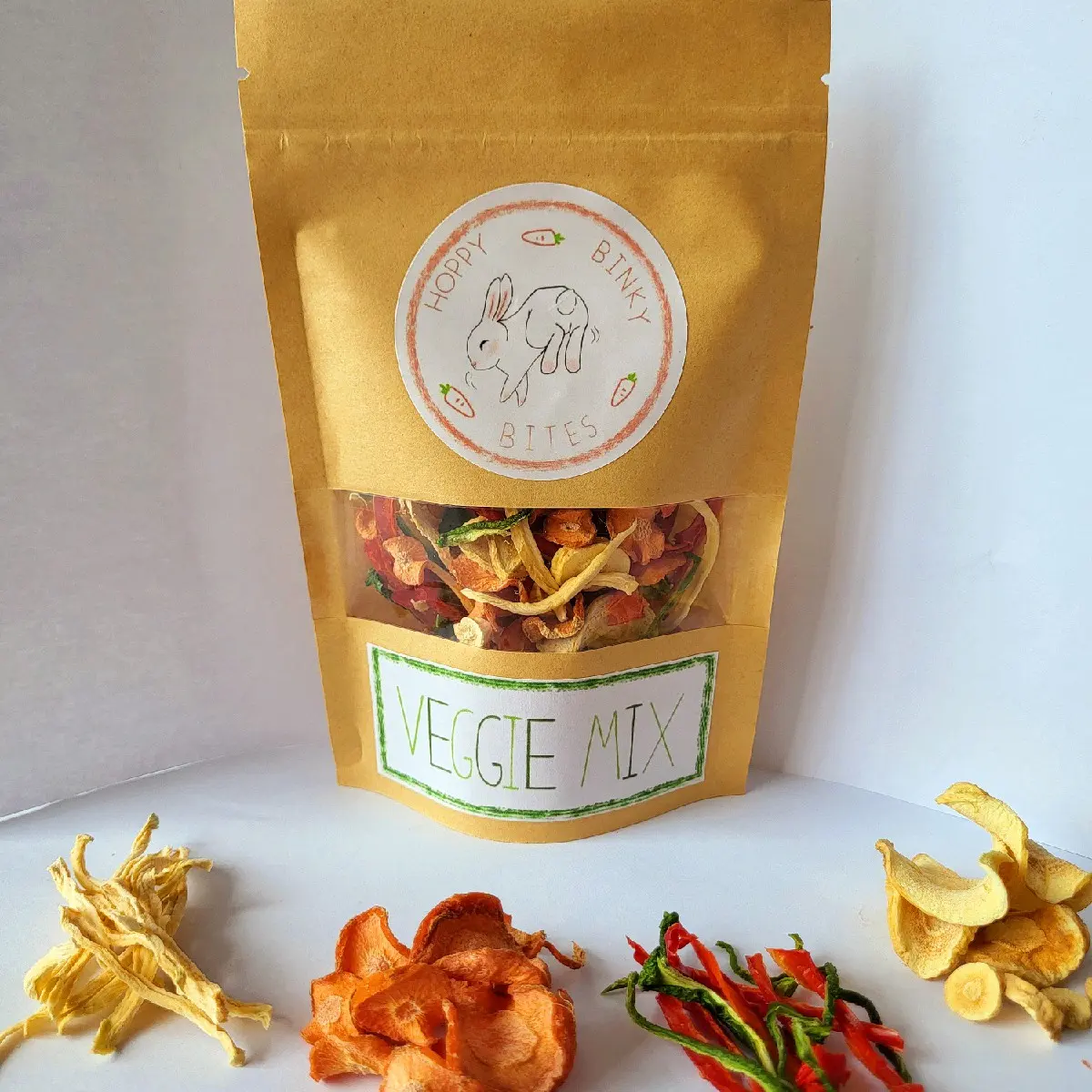 Dehydrated Pure and Natural Vegetable Chips for Small Animals - Rabbits, Rats, Guinea Pigs - Vegetable Mix