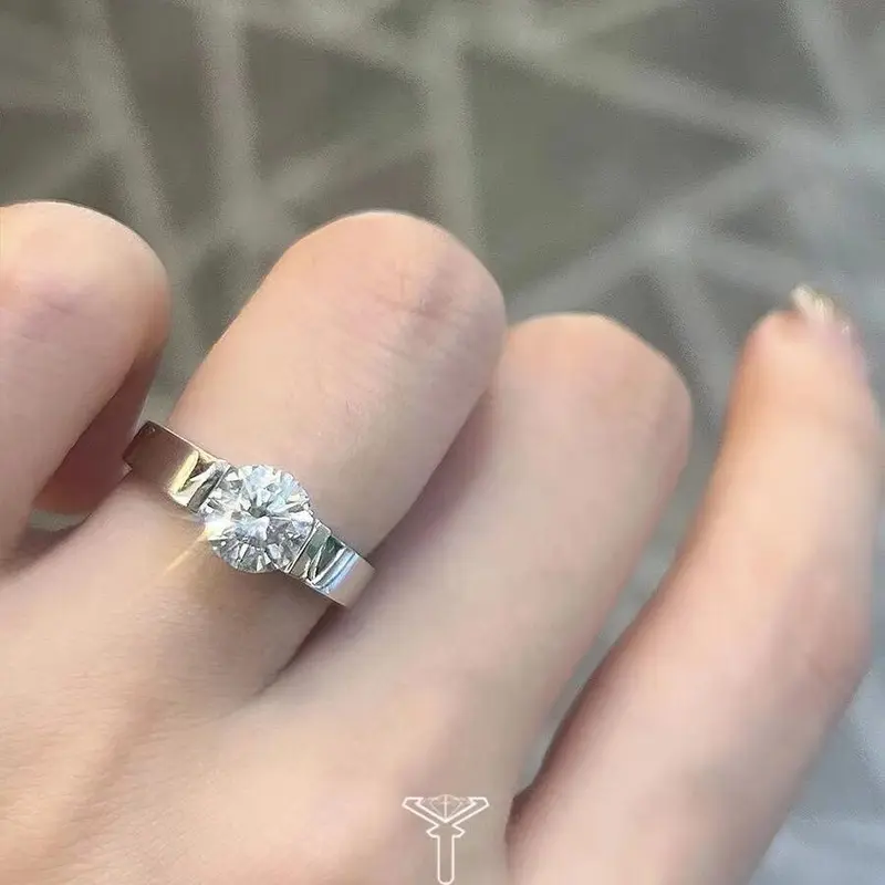 【 Gift 】 can adjust the genuine Mosan diamond couple ring 3