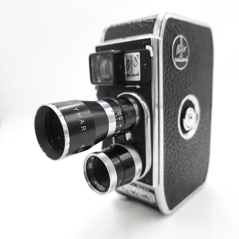 Bolex Paillard B8 B-8 Double 8mm Cine Film Camera w/2 Lens - Fully Working 1