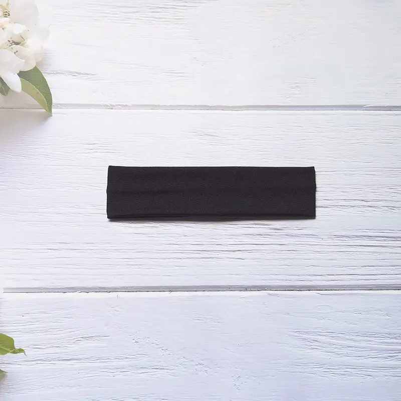 (Giveaway)Solid color High stretch headband Yoga Exercise Headband Hair accessories Absorbent Headband Headband with wide edge 4