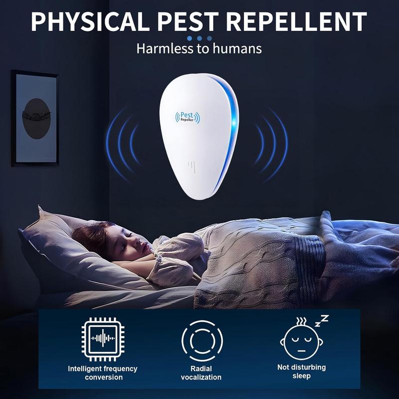 Ultrasonic Pest Repellent, Powerful Mouse Repeller - Effective against Mice, Rats, Spiders, Cockroaches, Rodents - Radiation Free - 4 Pack 5