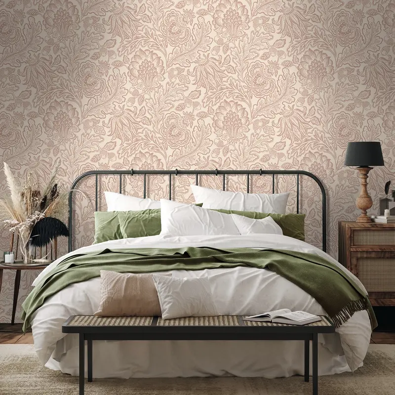 Belgravia Decor Fernhurst Trail Pink Wallpaper 1113 pink  wallpaper 1