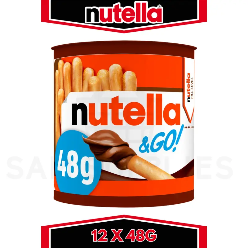Nutella & Go! Hazelnut Chocolate Spread and Breadsticks Snack Pot 12 X 48G Bulk Pack 3