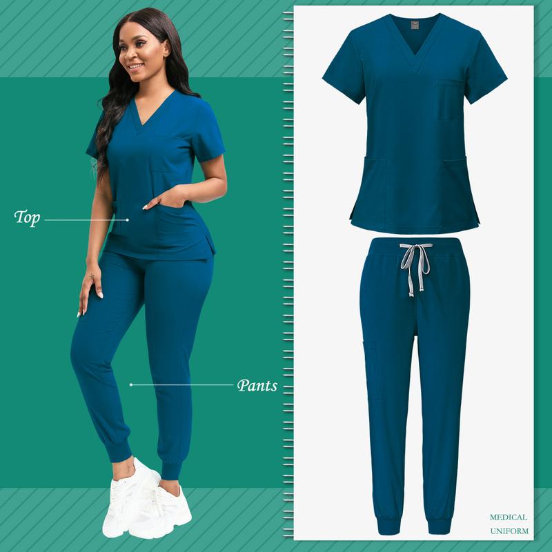 Product Introduction of Premium Polyester Nurse Scrub Set – Stylish Fitted Uniform with Badge Pouch | Perfect for Nurses & Veterinarians 11