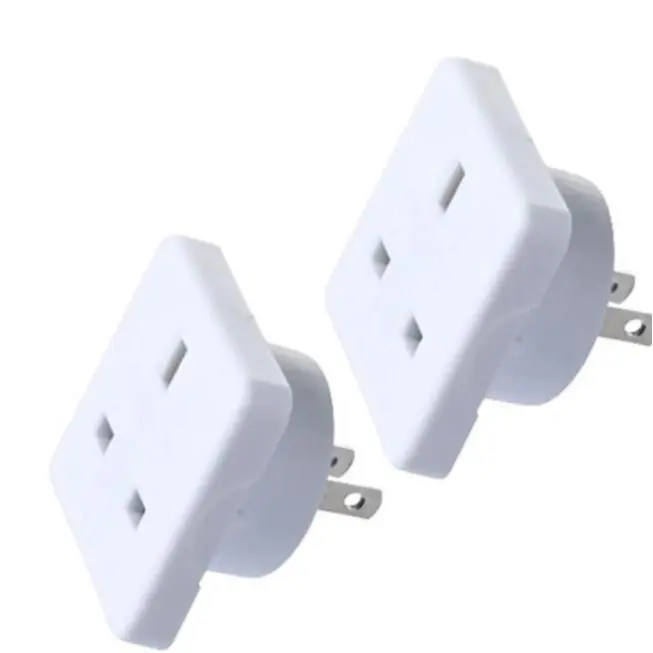 (2 Pack) UK to USA Travel Adaptor suitable for USA, Canada, Australia, Mexico, Thailand 10 Amp 240 Volt Type G UK to USA Travel Plug Adapter