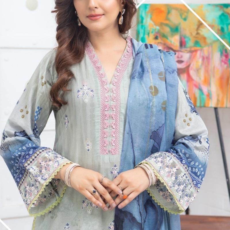 ML7 D4 Pakistani Ladies Readymade Shalwar Kameez Suit with Printed Dupatta 3