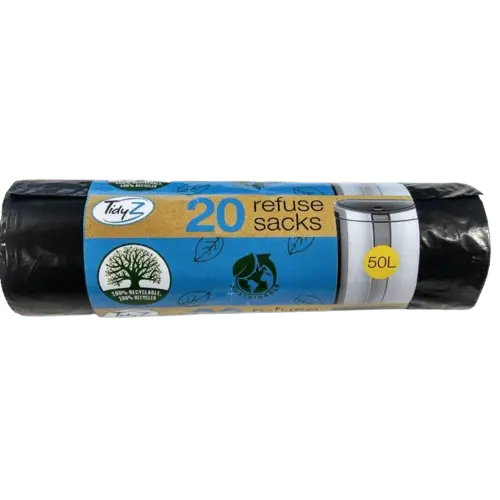 Tidyz 50L Refuse Sacks, Pack of 20