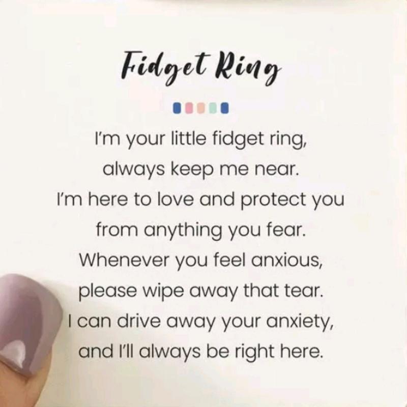 Love Heart Anxiety Fidget Ring Man Woman Birthday Anniversary Engagement 2