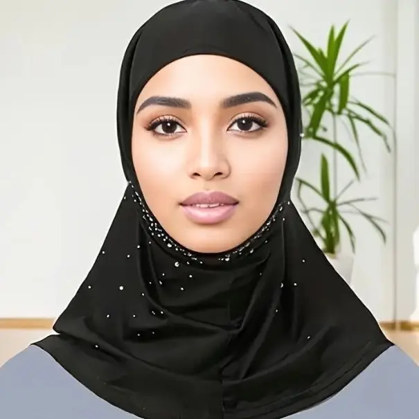 Maryam's Essential Diamanté One Piece Instant Hijab 1