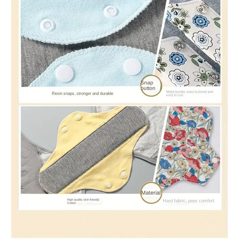 5pcs Washable Adult Diapers - Waterproof, Leak-Proof & Aseptic Graphene Underwear Pads for Elderly 8