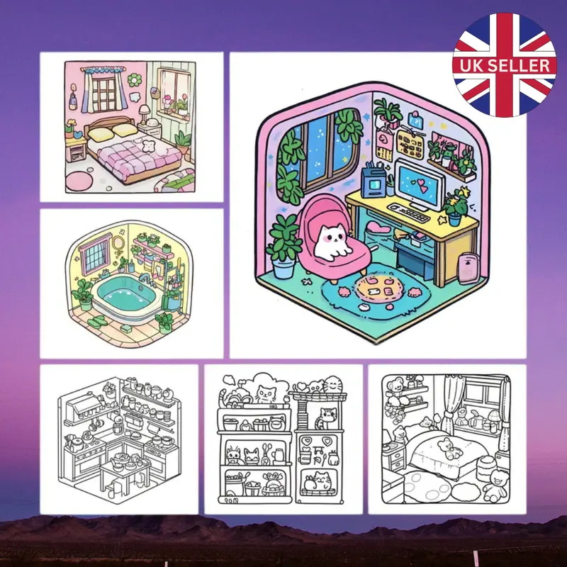 Little Corner Coloring Book for Adults & Teens – 40 Relaxing Hygge-Inspired Designs for Stress Relief | UK Seller, Next-Day Delivery 4