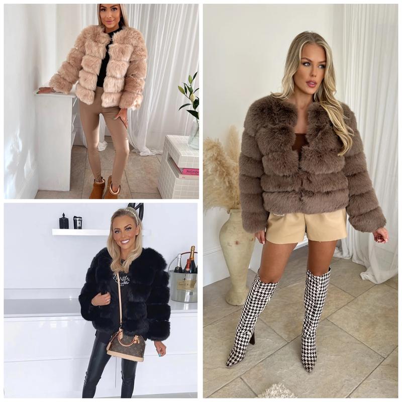 Luxury Faux fur coat - Size up if you want to wear with thick jumpers (Restocks weekly) 1
