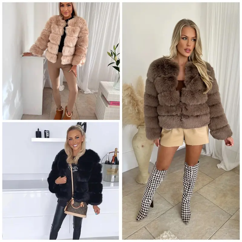 Luxury Faux fur coat - Size up if you want to wear with thick jumpers (Restocks weekly) 1