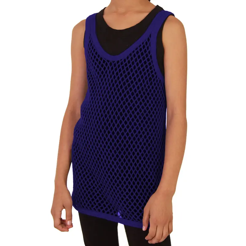 Kids Unisex 100% Cotton Club Star Mesh Fishnet String Vest for Childrens Boys Girls 3-14 Years 5