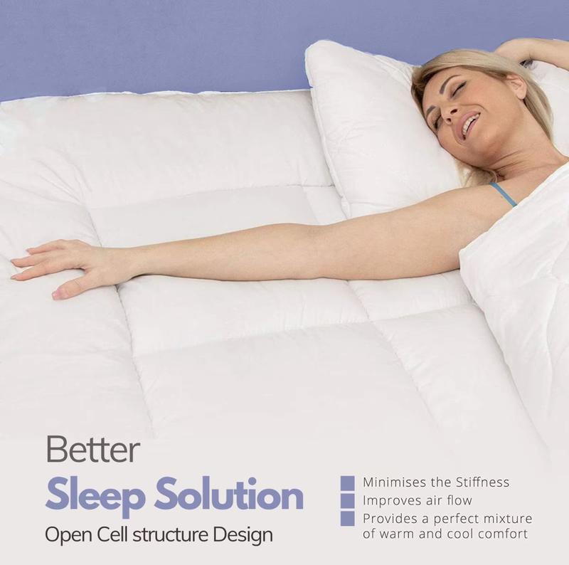 Microfiber Mattress Topper, Hypoallergenic,Firm,Luxury,Comfortable and Affordable, Bed Topper for Back Pain or Side Sleepers. machine wash washable warm flat weave topper sale mattress  love 6