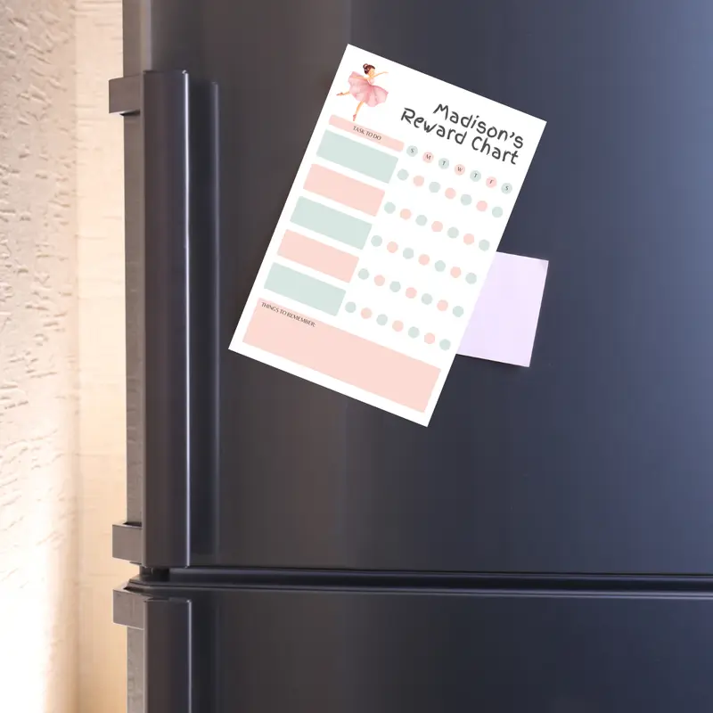 Customisable Ballerina Reward Chart for Child’s Tracker - Pink & Purple 1