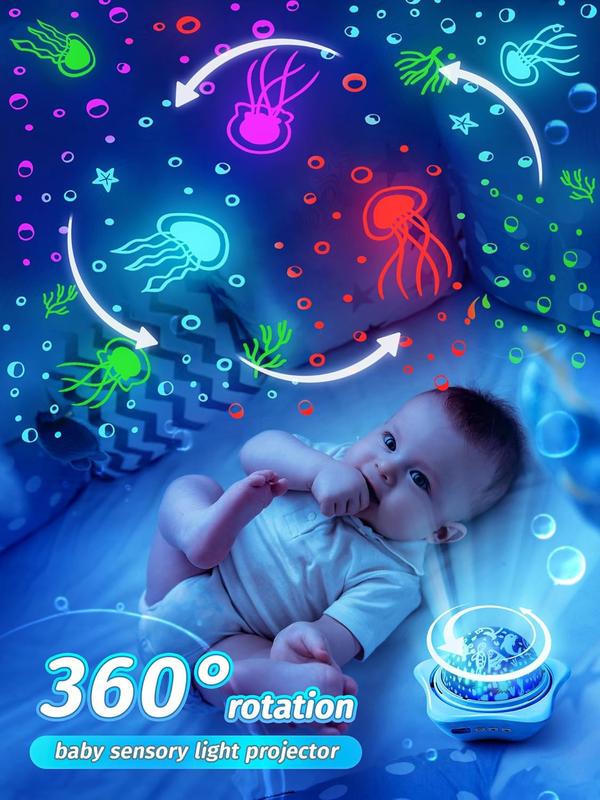 One Fire Night Light Kids,96 Lighting Modes Star Projector Lights for Bedroom, 360°Rotating+6 Films Baby Night Light Projector,Rechargeable Sensory Lights for Room Decor,Star Projector Kids Baby Gifts [Energy Class F] 5